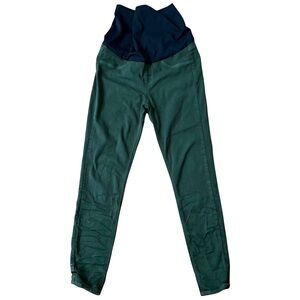 Just Black Maternity Green Skinny Jeans Over Belly Size 27